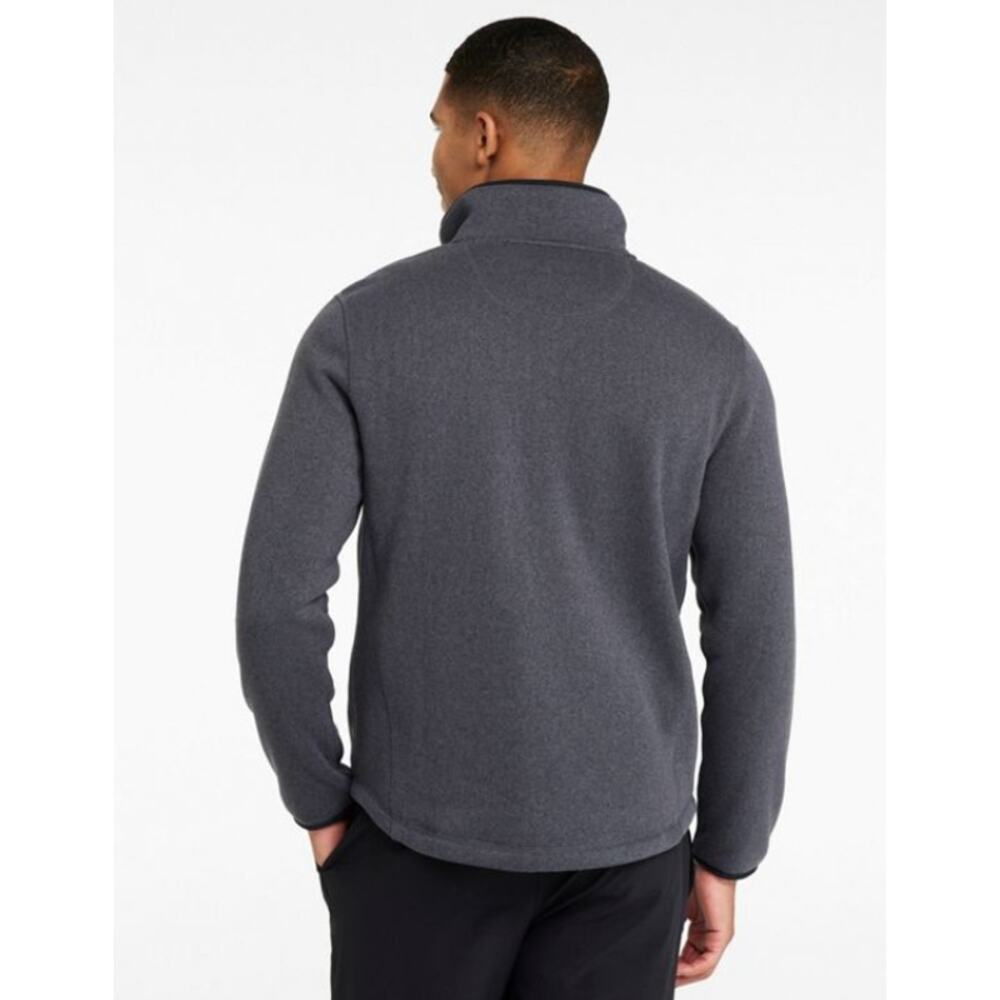 L.L.Bean Sweater Fleece Full-Zip Jacket CHARGOAL GRAY HEATHER - Picture 3 of 3